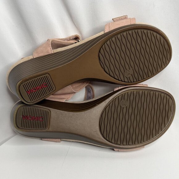 Vionic Adelaide Ankle Strap Comfort Wedge Sandals Womens Size 7.5 Pink Orthoheel - Picture 7 of 7